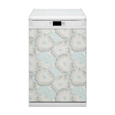 Dishwasher cover magnet Pastel flowers