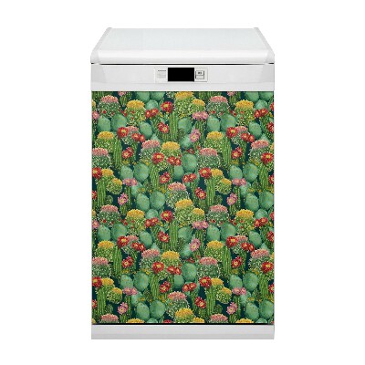 Magnetic dishwasher cover Flowering cacti