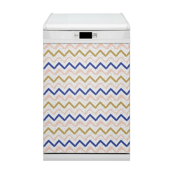 Decorative dishwasher magnet Painted zigzags