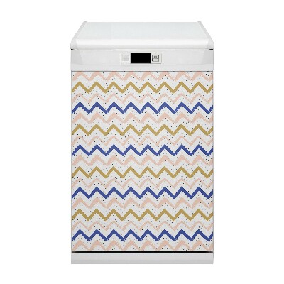 Decorative dishwasher magnet Painted zigzags