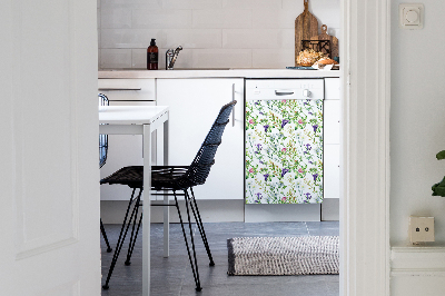 Dishwasher cover magnet Field flowers