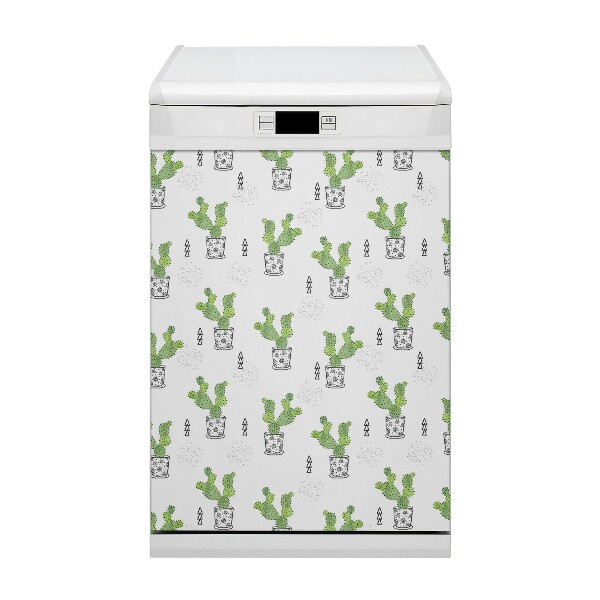 Dishwasher cover magnet Green cacti