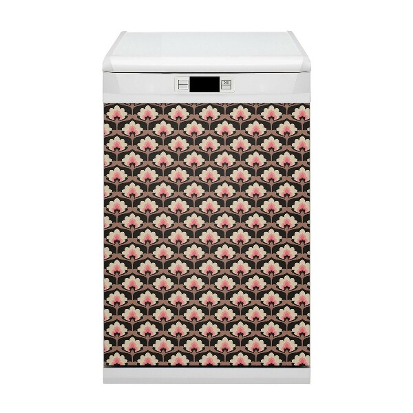 Dishwasher cover magnet Floral pattern