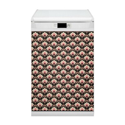 Dishwasher cover magnet Floral pattern