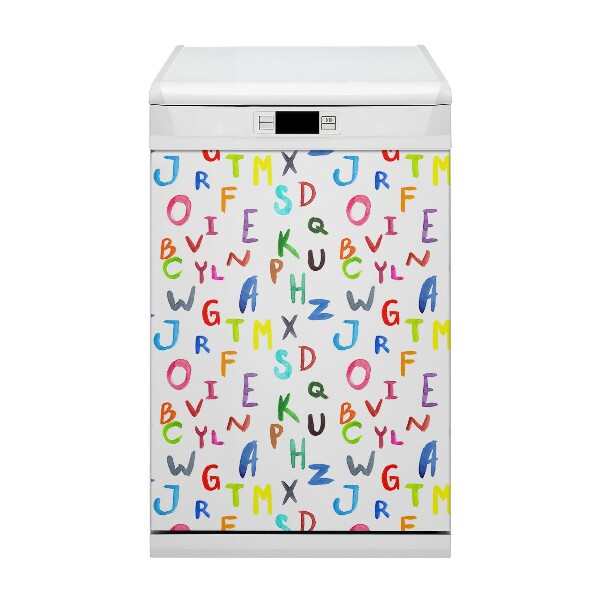 Magnetic dishwasher cover Colorful letters