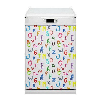 Magnetic dishwasher cover Colorful letters