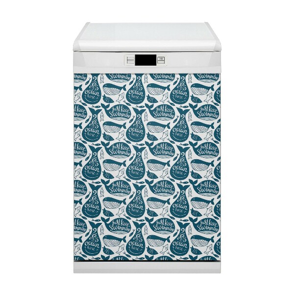 Decorative dishwasher magnet Whales