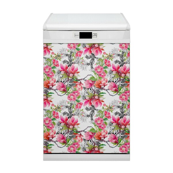 Dishwasher cover Watercolor flowers