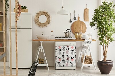 Dishwasher cover Flowers in vases