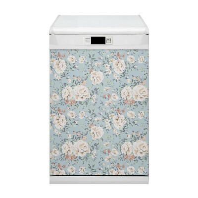 Magnetic dishwasher cover Vintage flowers