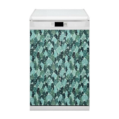 Magnetic dishwasher cover Frosty mountains