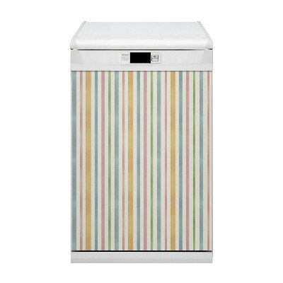 Dishwasher cover magnet Colorful lines