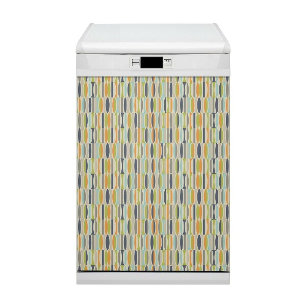 Decorative dishwasher magnet Retro pattern