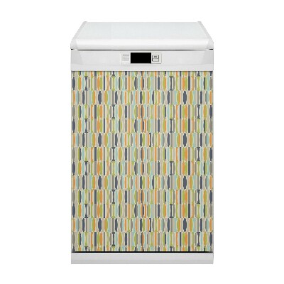 Decorative dishwasher magnet Retro pattern