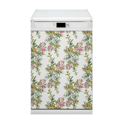 Magnetic dishwasher cover The blooming trees