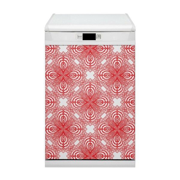 Dishwasher cover Red lace