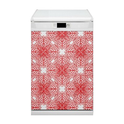 Dishwasher cover Red lace