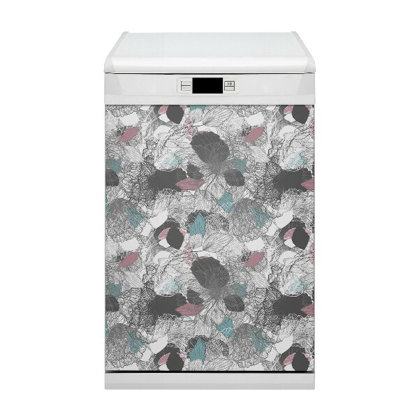 Magnetic dishwasher cover Floral pattern