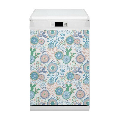 Dishwasher cover magnet Vintage flowers