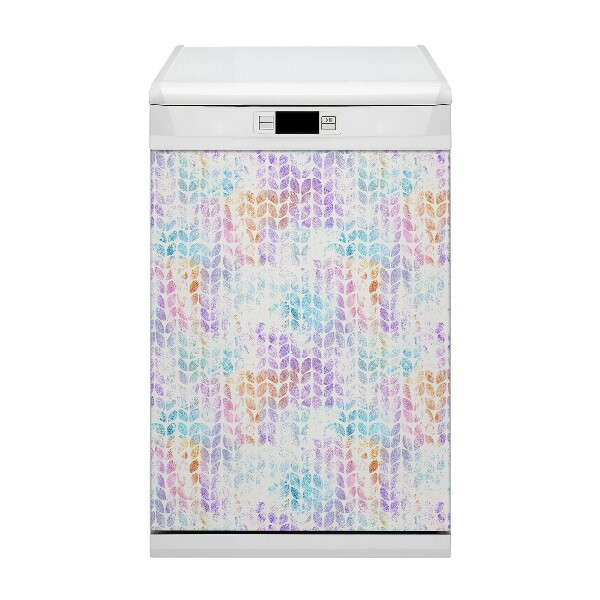 Magnetic dishwasher cover Brocade leaf