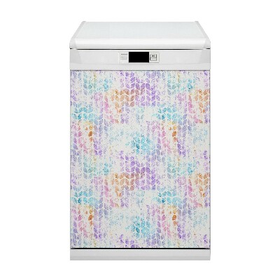 Magnetic dishwasher cover Brocade leaf