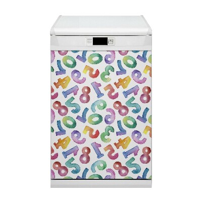 Dishwasher cover Colorful letters