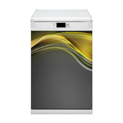 Magnetic dishwasher cover Yellow abstraction