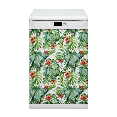 Dishwasher cover magnet Hawaiian leaves