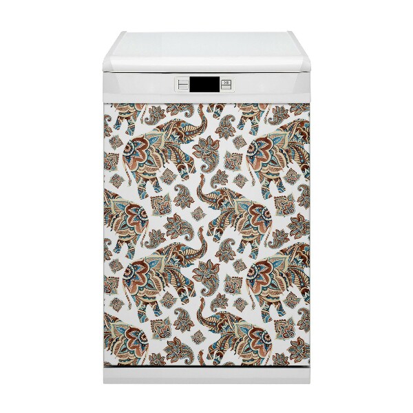 Magnetic dishwasher cover Elephants