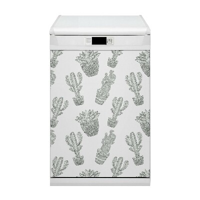 Magnetic dishwasher cover Mexican cacti