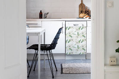 Magnetic dishwasher cover Flowers