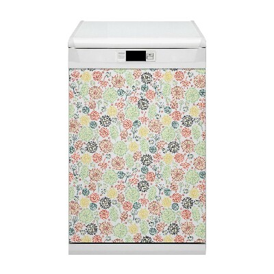 Magnetic dishwasher cover Flowers and hearts