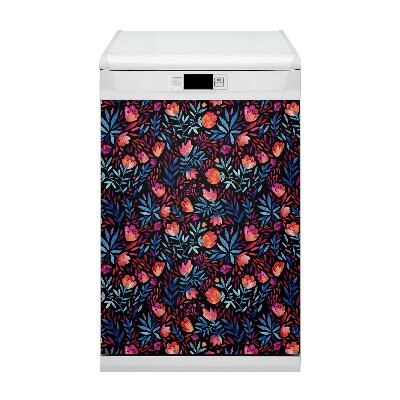 Dishwasher cover magnet Floral pattern