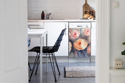 Dishwasher cover Orange roses