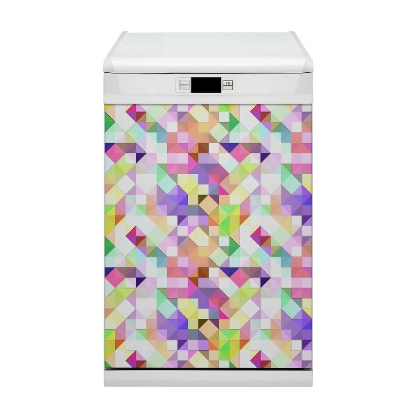 Magnetic dishwasher cover Colorful mosaic