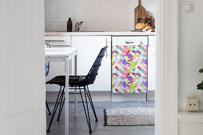 Magnetic dishwasher cover Colorful mosaic