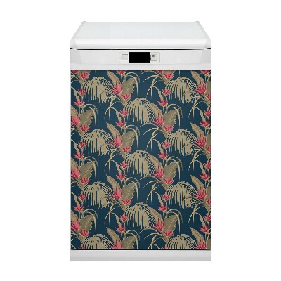 Dishwasher cover Tropical palm trees