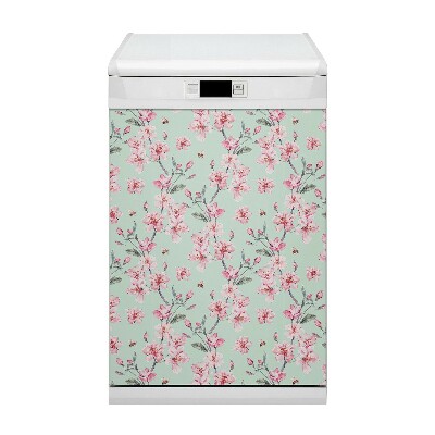 Dishwasher cover magnet Cherry blossoms