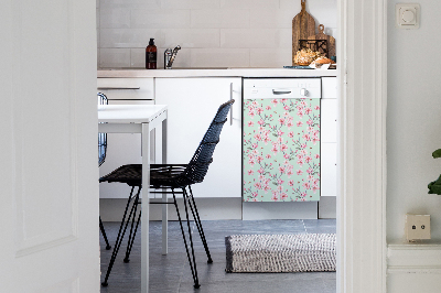 Dishwasher cover magnet Cherry blossoms