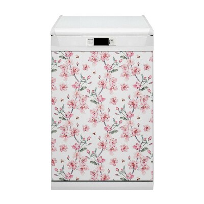 Dishwasher cover magnet Subtle flowers