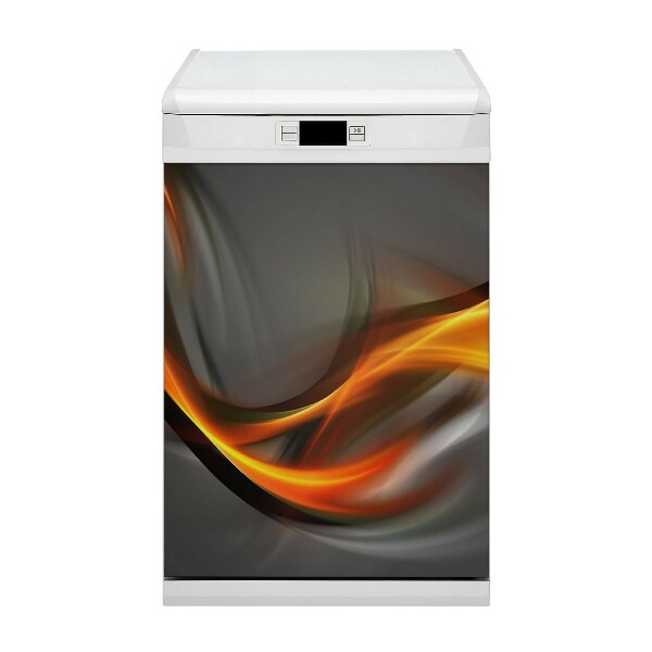 Magnetic dishwasher cover Orange abstraction