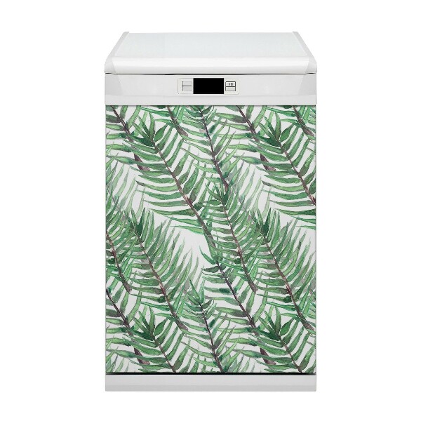 Magnetic dishwasher cover Palm leaves