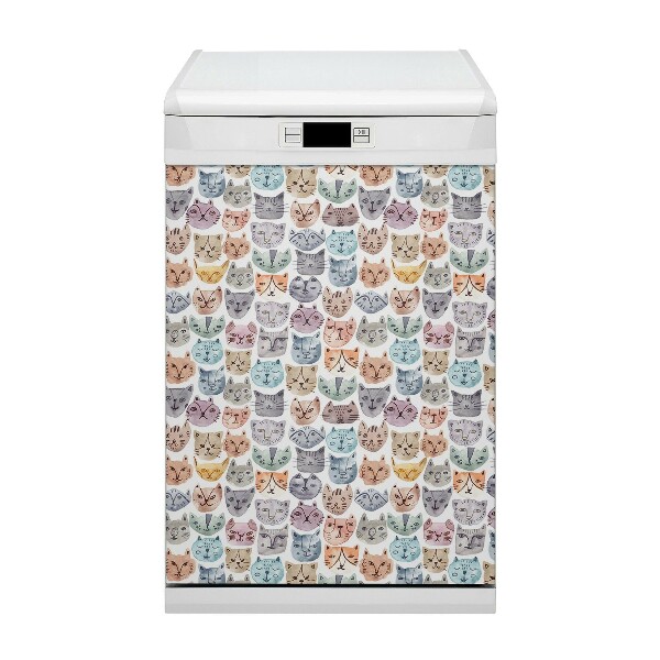 Dishwasher cover Watercolor cats