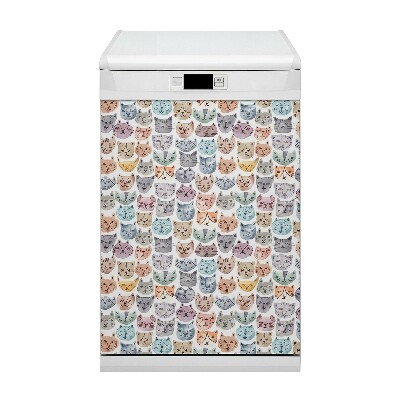 Dishwasher cover Watercolor cats