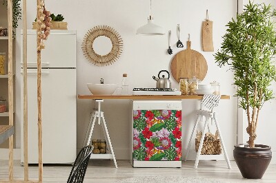 Dishwasher cover Colorful flowers