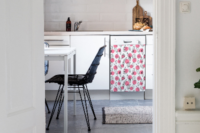 Magnetic dishwasher cover Feathers and dots