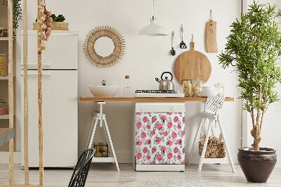 Magnetic dishwasher cover Feathers and dots