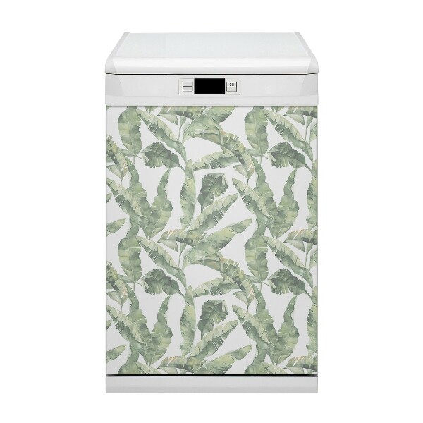 Magnetic dishwasher cover Banana leaves