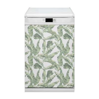 Magnetic dishwasher cover Banana leaves