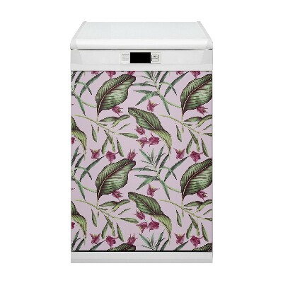 Decorative dishwasher magnet Pink flowers